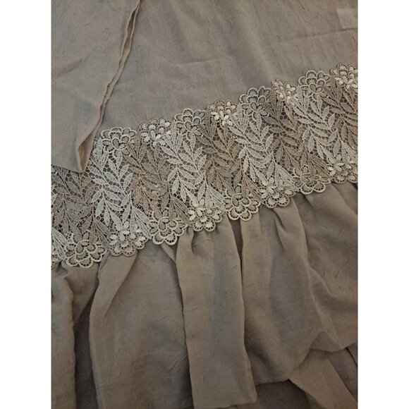 Peri Homeworks Curtain Swag Bodice Scarf Tiffany Beige 42x216 Extra Long Elegant - Picture 4 of 7